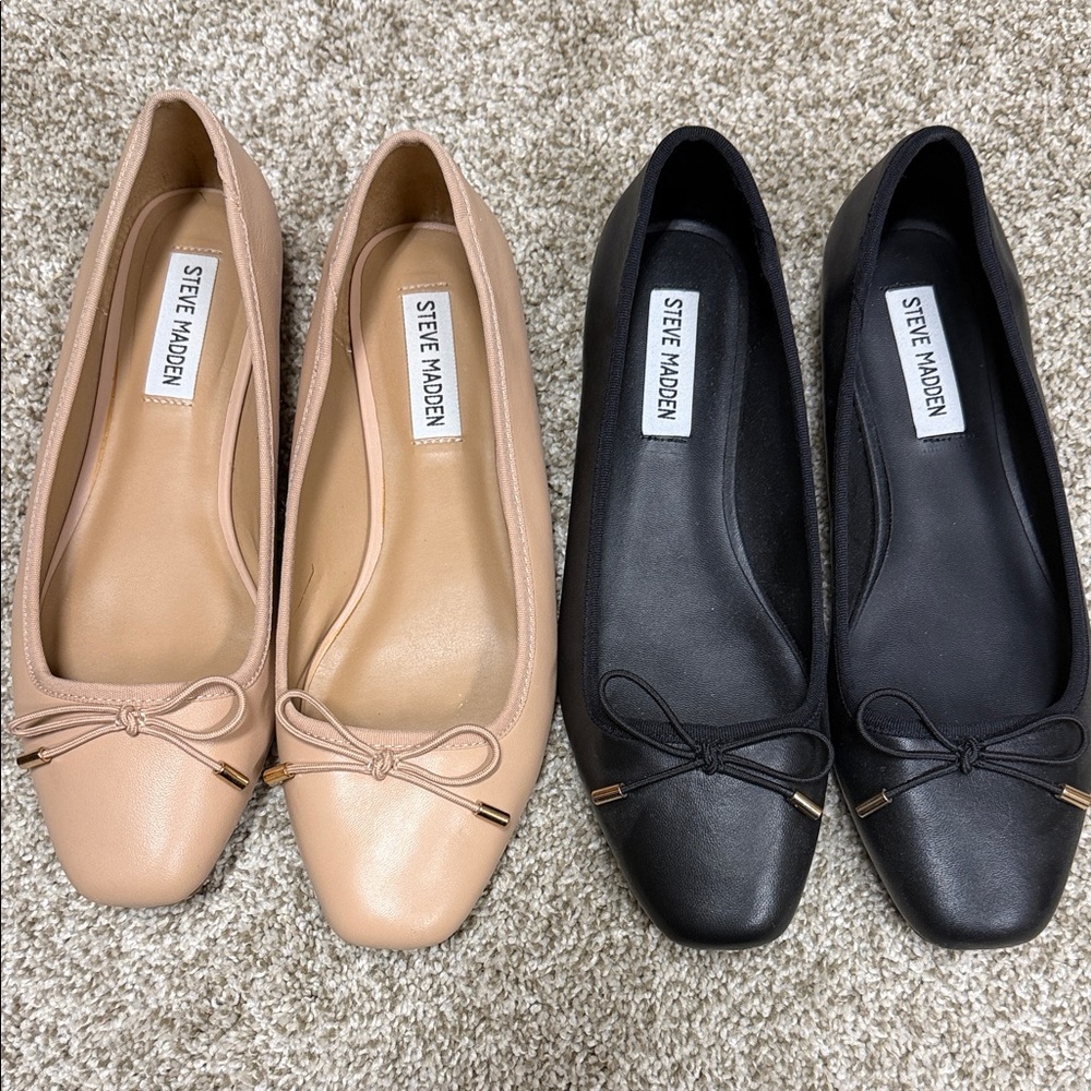Steve Madden Women's Flats - Black and Cream
